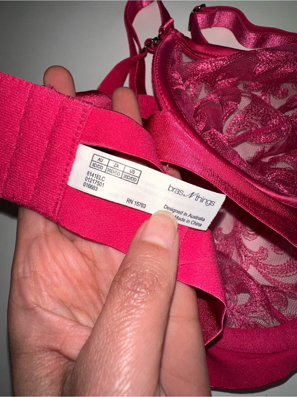 Bras N Things Hot Pink Lace Balconette Bra 30d View 4